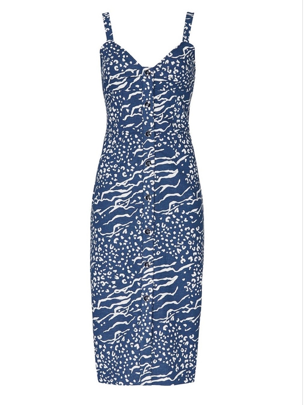Tanya Taylor~Blue & White Printed Antonia Dress~Size 2~$495~ - Picture 4 of 7
